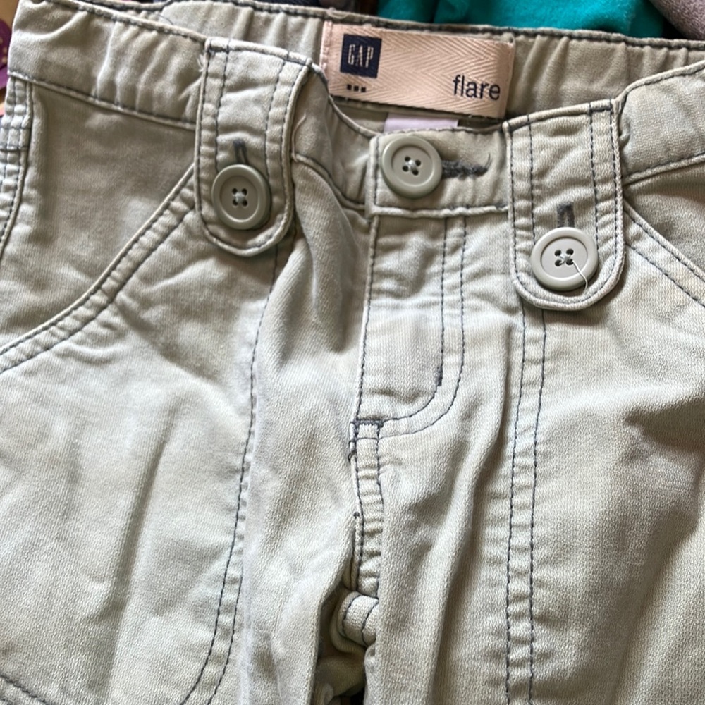 Green Gap Flare Pants size 7